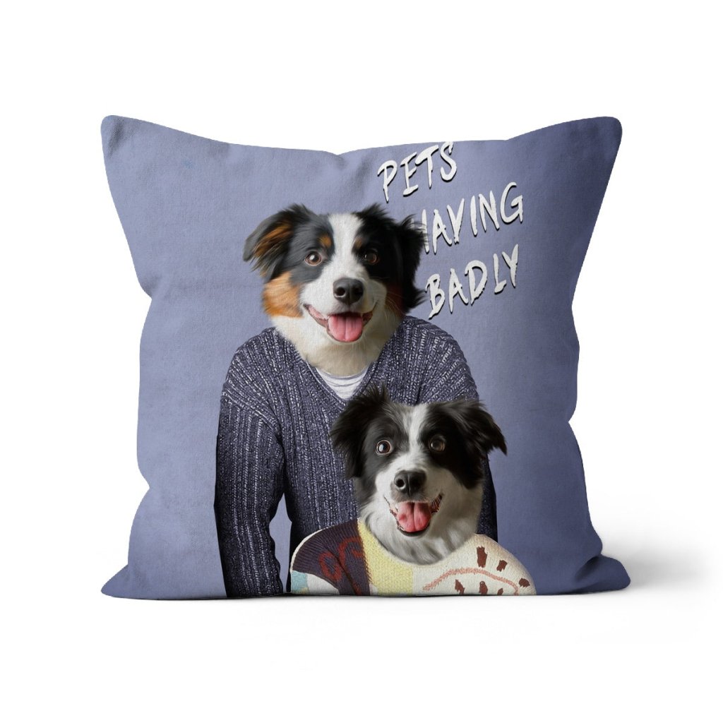 Flatshare Couple Custom Pet Pillow | Personalised Pet Gift | Paw & Glory