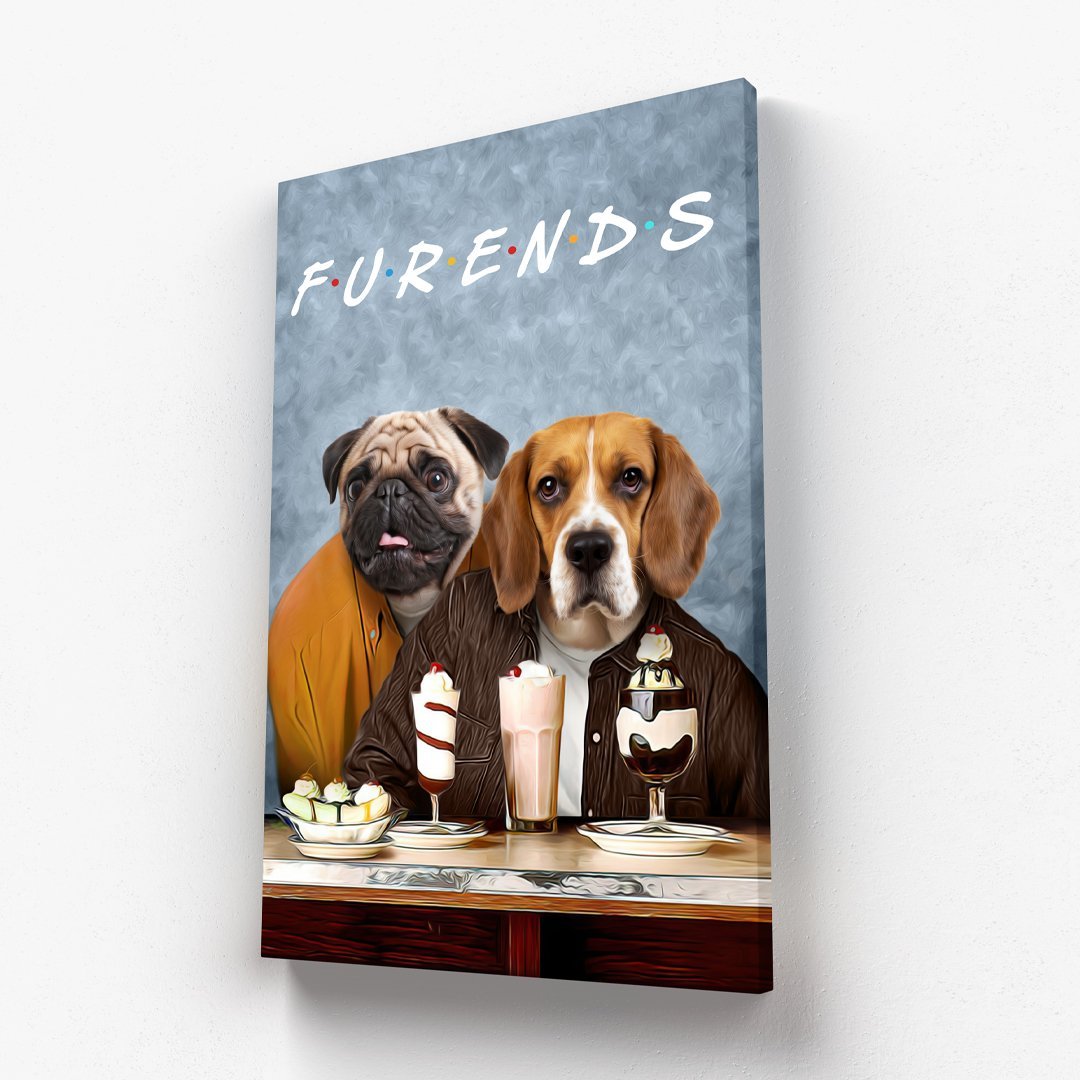 Two Furends: Custom Pet Canvas - Paw & Glory - Dog Portraits - Pet Portraits