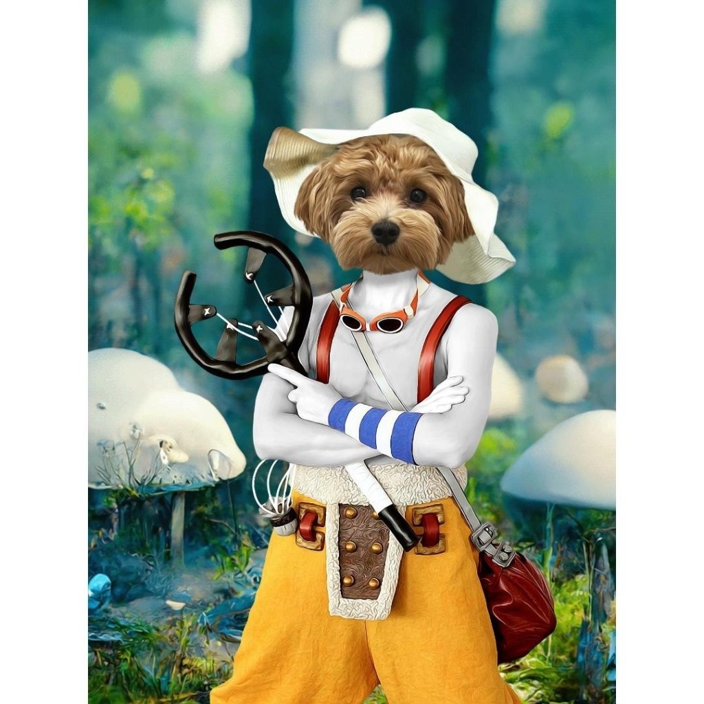 Pet Portraits | Usopp (One Piece Inspired): Custom Digital Download Pet Portrait | Paw & Glory