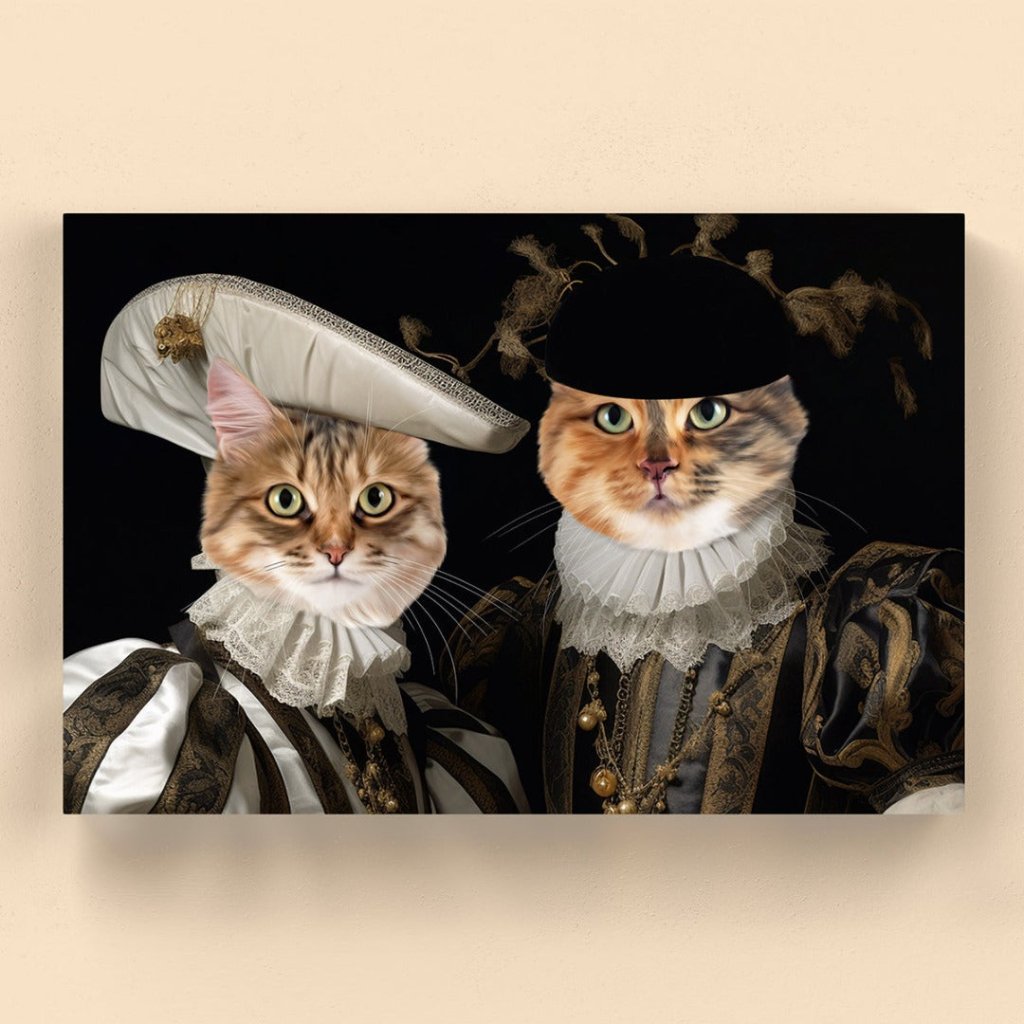 Pet Portraits | Viscount and Viscountess: Custom Pet Canvas | Paw & Glory