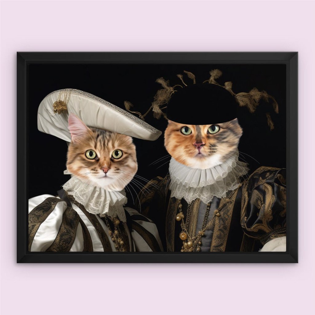 Pet Portraits | Viscount and Viscountess: Custom Pet Canvas | Paw & Glory