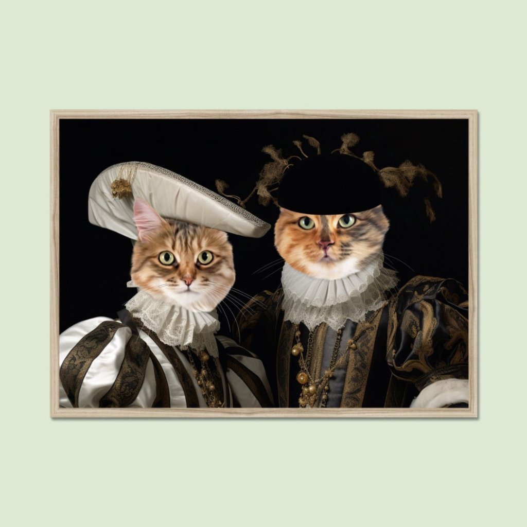Pet Portraits | Viscount and Viscountess: Custom Pet Portrait | Paw & Glory