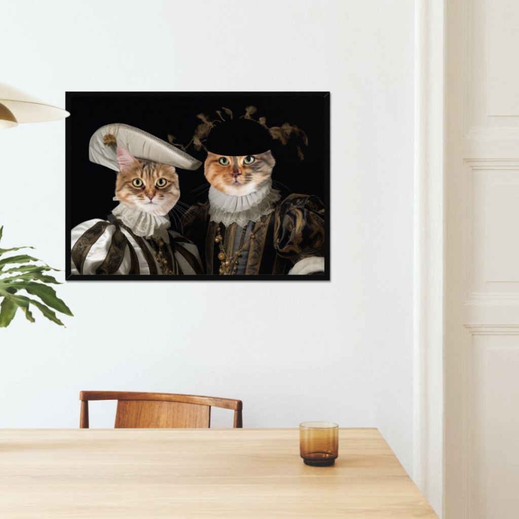 Pet Portraits | Viscount and Viscountess: Custom Pet Portrait | Paw & Glory