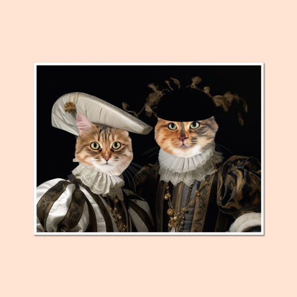 Viscount and Viscountess: Custom Pet Poster | royal pet portrait | Paw & Glory