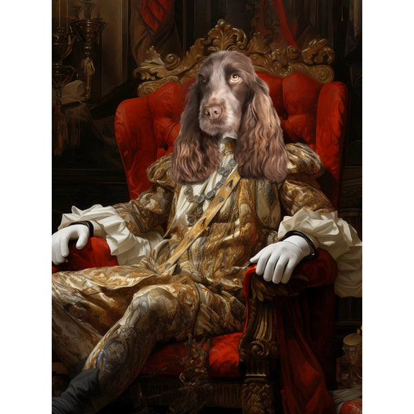 Viscount: Custom Digital Download Pet Portrait | royal pet portrait | Paw & Glory