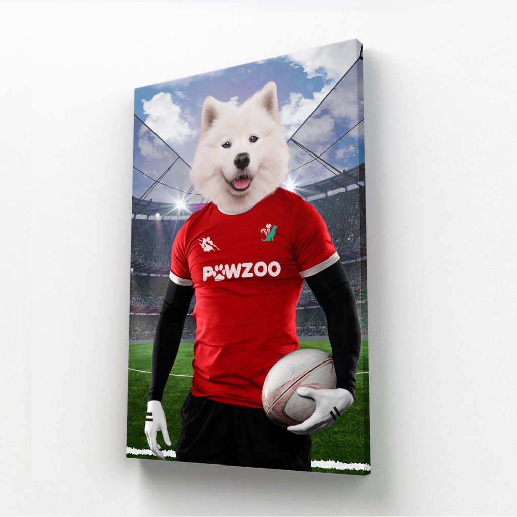Pet Portraits | Wales Rugby Team: Custom Pet Canvas | Paw & Glory