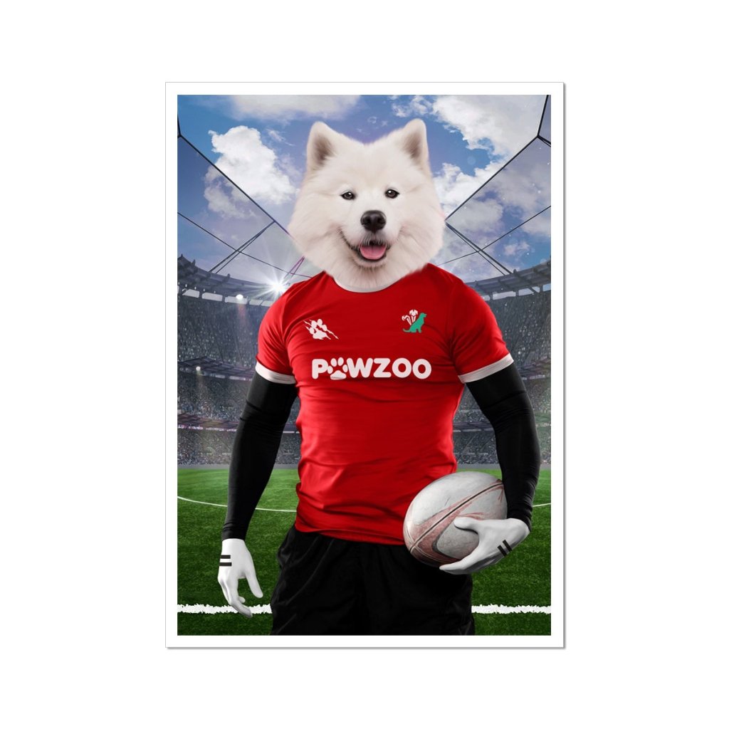 Wales Rugby Team: Custom Pet Poster - Paw & Glory - Dog Portraits - Pet Portraits
