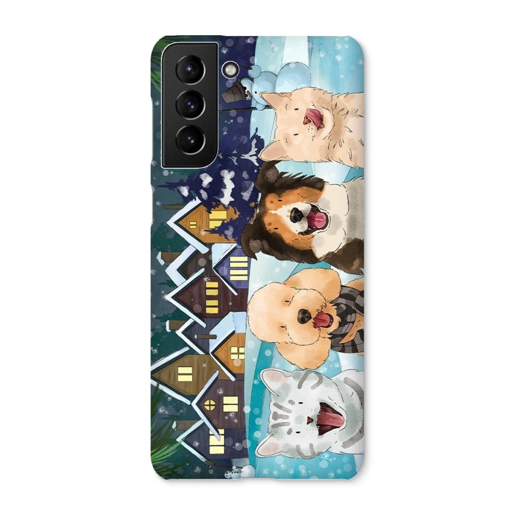 Pet Portraits | Watercolour: Custom Four Pet Phone Case | Paw & Glory