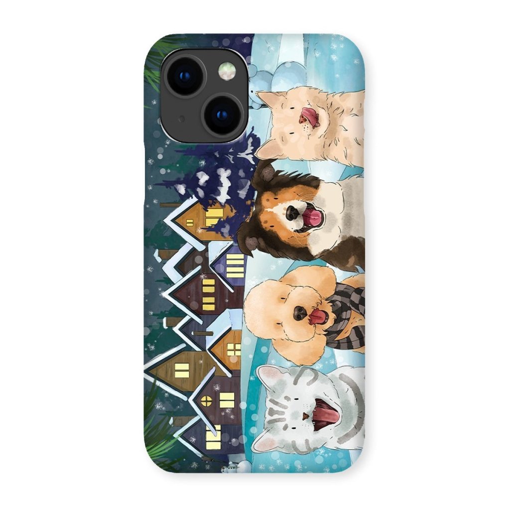 Pet Portraits | Watercolour: Custom Four Pet Phone Case | Paw & Glory
