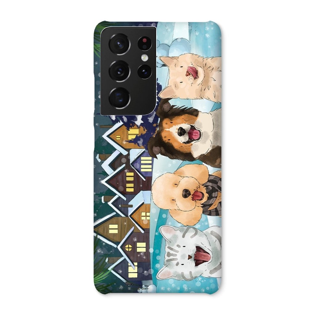 Pet Portraits | Watercolour: Custom Four Pet Phone Case | Paw & Glory