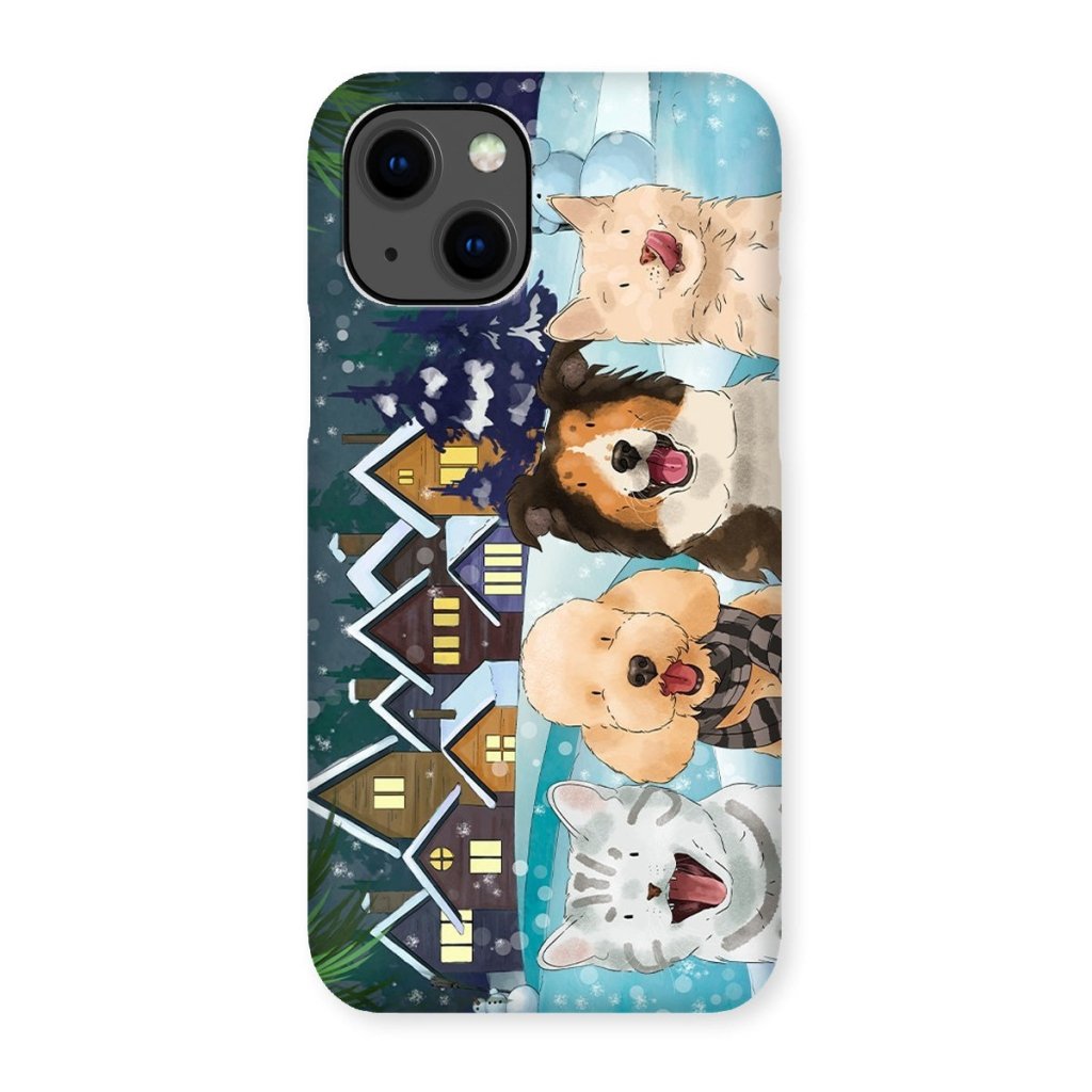 Pet Portraits | Watercolour: Custom Four Pet Phone Case | Paw & Glory