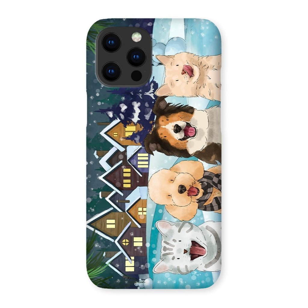 Pet Portraits | Watercolour: Custom Four Pet Phone Case | Paw & Glory