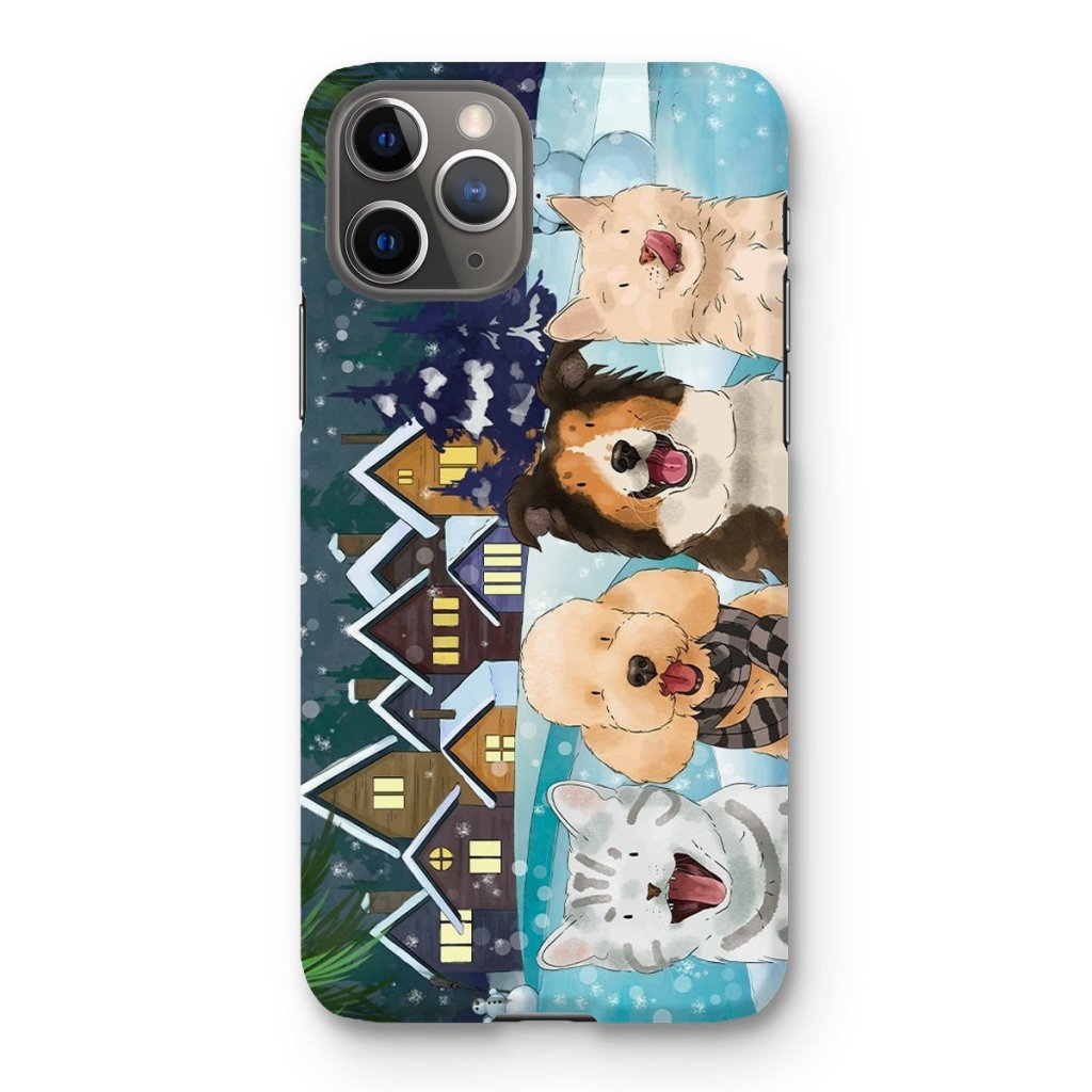 Pet Portraits | Watercolour: Custom Four Pet Phone Case | Paw & Glory