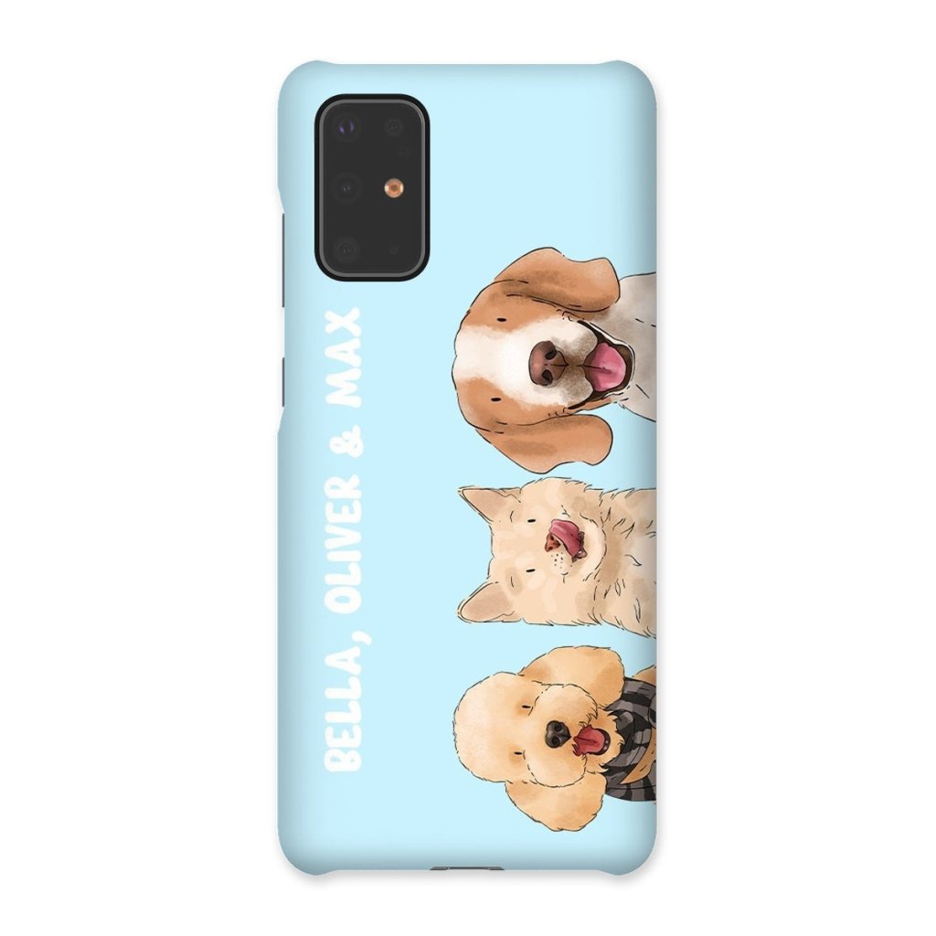 Pet Portraits | Watercolour: Custom Three Pet Phone Case | Paw & Glory