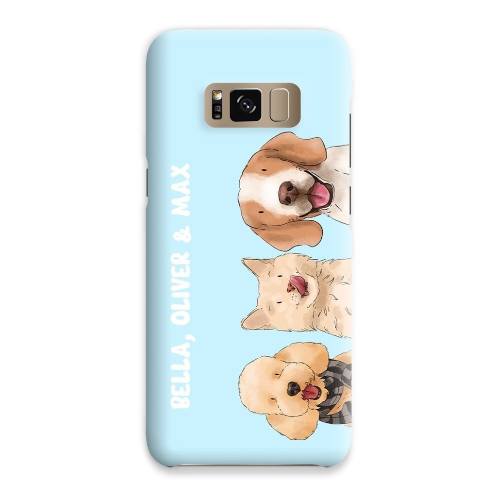 Pet Portraits | Watercolour: Custom Three Pet Phone Case | Paw & Glory