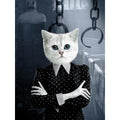 Wednesday (Adams Family Inspired): Custom Digital Download Pet Portrait