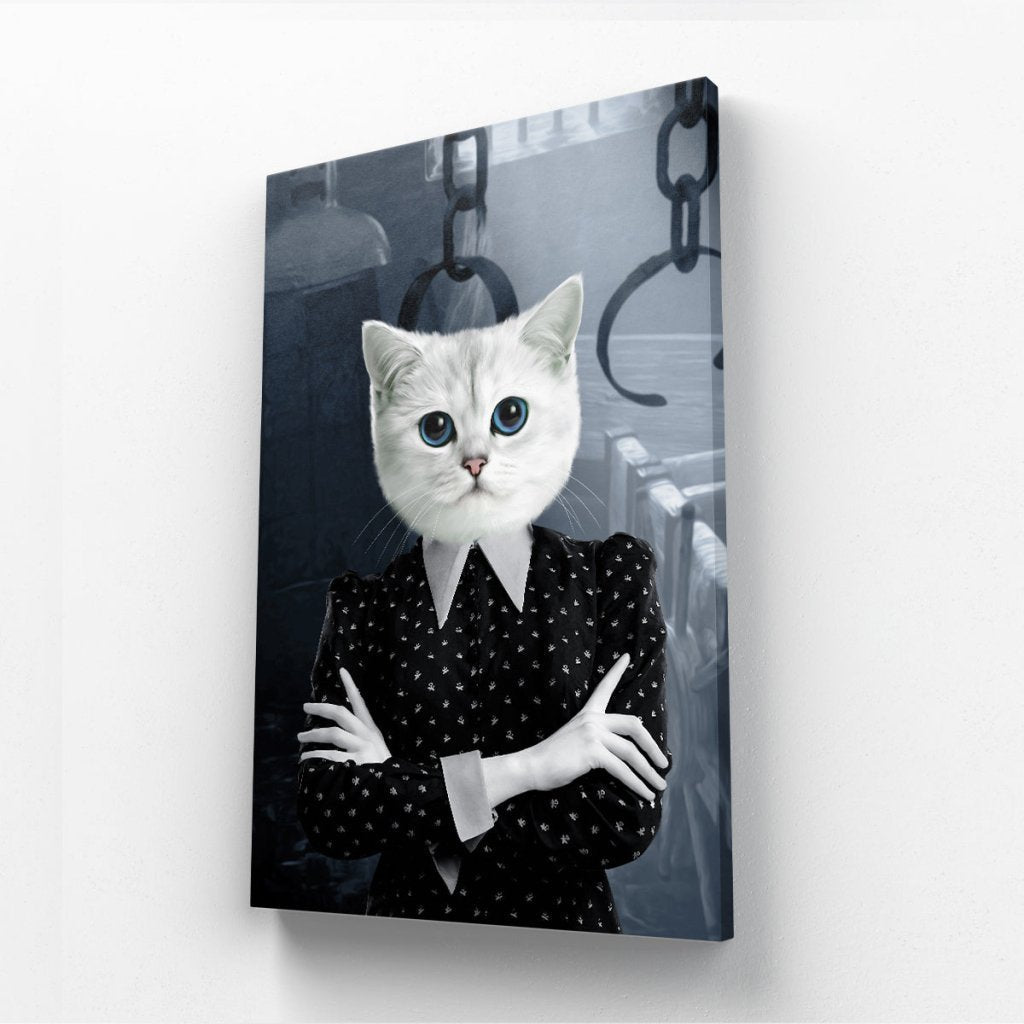 Pet Portraits | Gothic Girl: Custom Pet Canvas | Paw & Glory