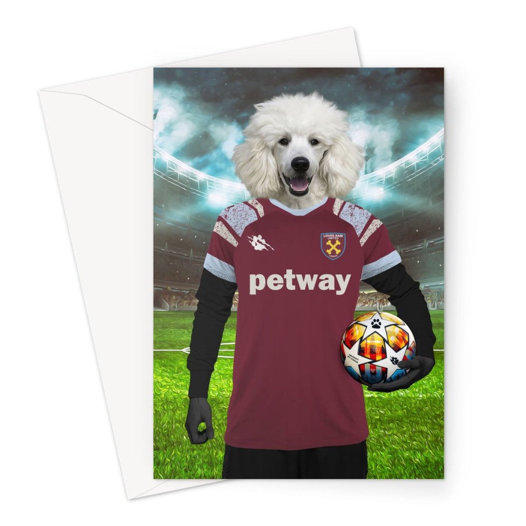 Pet Portraits | West Ham Football Club: Custom Pet Greeting Card | Paw & Glory