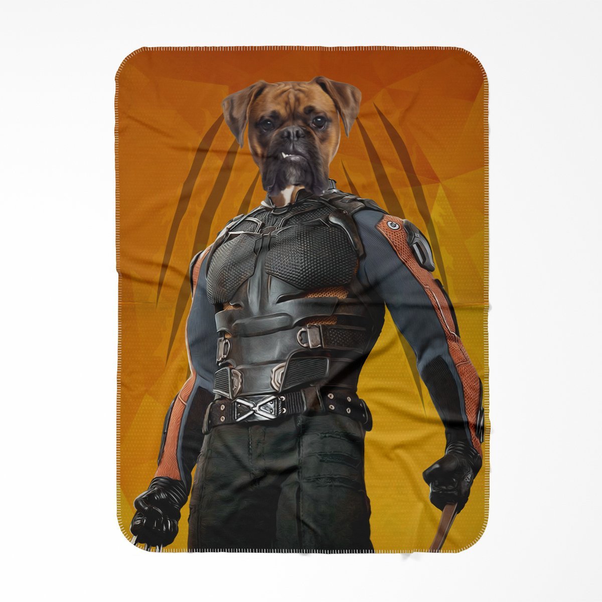 Pet Portraits | Wolverine: Custom Pet Blanket | Paw & Glory