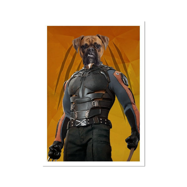 Clawed Comic Hero Custom Pet Poster | Pet Portrait Print | Paw & Glory