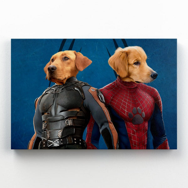 Clawed And Web Heroes Custom Pet Canvas | Custom Pet Canvas | Paw & Glory