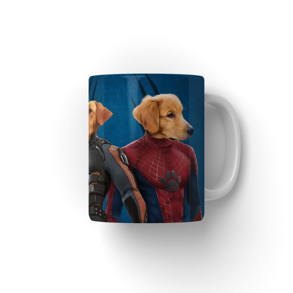 Pet Portraits | Wolverine & Spider Paw: Custom Pet Coffee Mug | Paw & Glory
