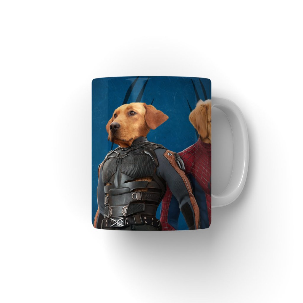 Pet Portraits | Wolverine & Spider Paw: Custom Pet Coffee Mug | Paw & Glory