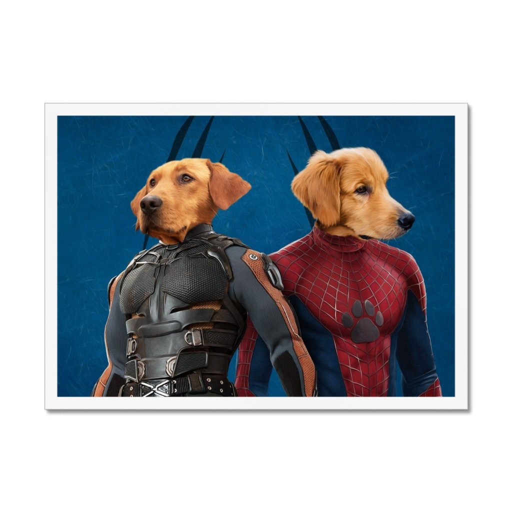 Wolverine & Spider Paw: Custom Pet Portrait - Paw & Glory - Dog Portraits - Pet Portraits