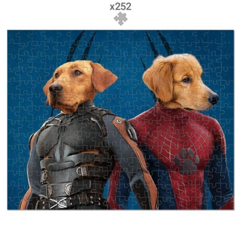 Pet Portraits | Wolverine & Spider Paw: Custom Pet Puzzle | Paw & Glory