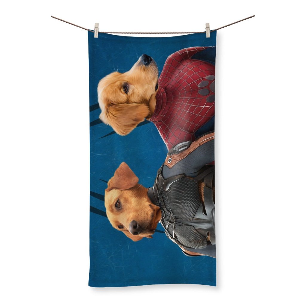 Pet Portraits | Wolverine & Spider Paw: Custom Pet Towel | Paw & Glory