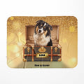 Woofy Vuitton Luxury Trunk: Custom Pet Blanket
