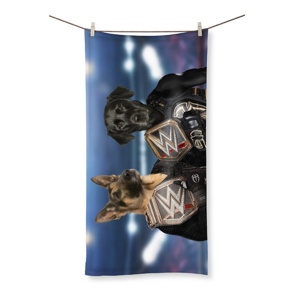 Ring Wrestling Champions Custom Pet Towel | Pet Lover Gift | Paw & Glory