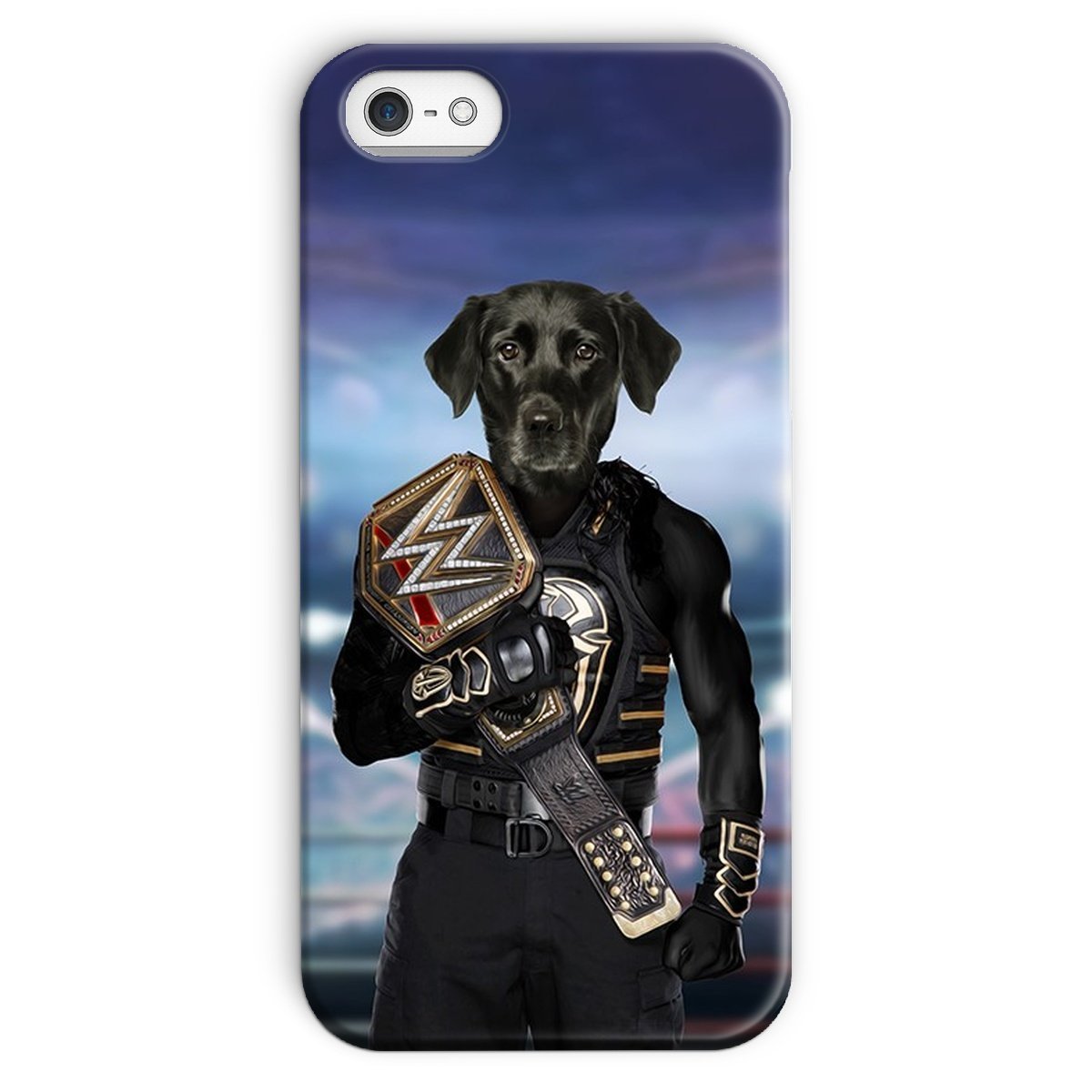 Pet Portraits | WWE Champ (Roman Reigns Inspired): Custom Pet Phone Case | Paw & Glory