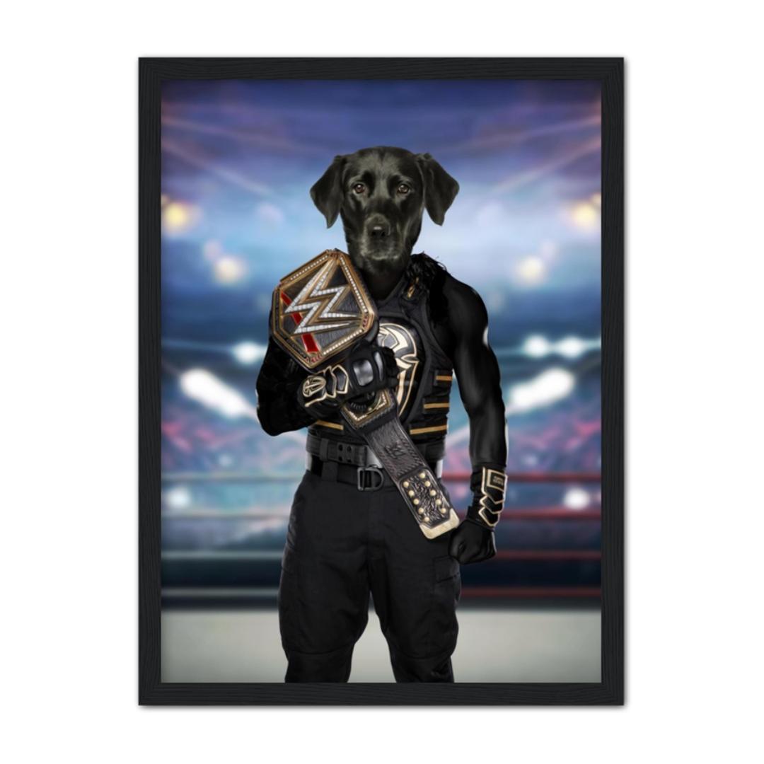 Pet Portraits | Wrestling Champion: Custom Pet Portrait | Paw & Glory