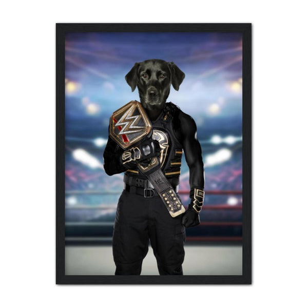 Wrestling Champion Custom Pet Portrait | Paw & Glory
