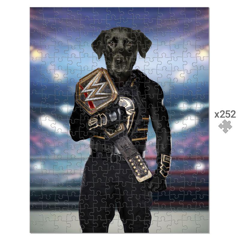 Pet Portraits | WWE Champ (Roman Reigns Inspired): Custom Pet Puzzle | Paw & Glory
