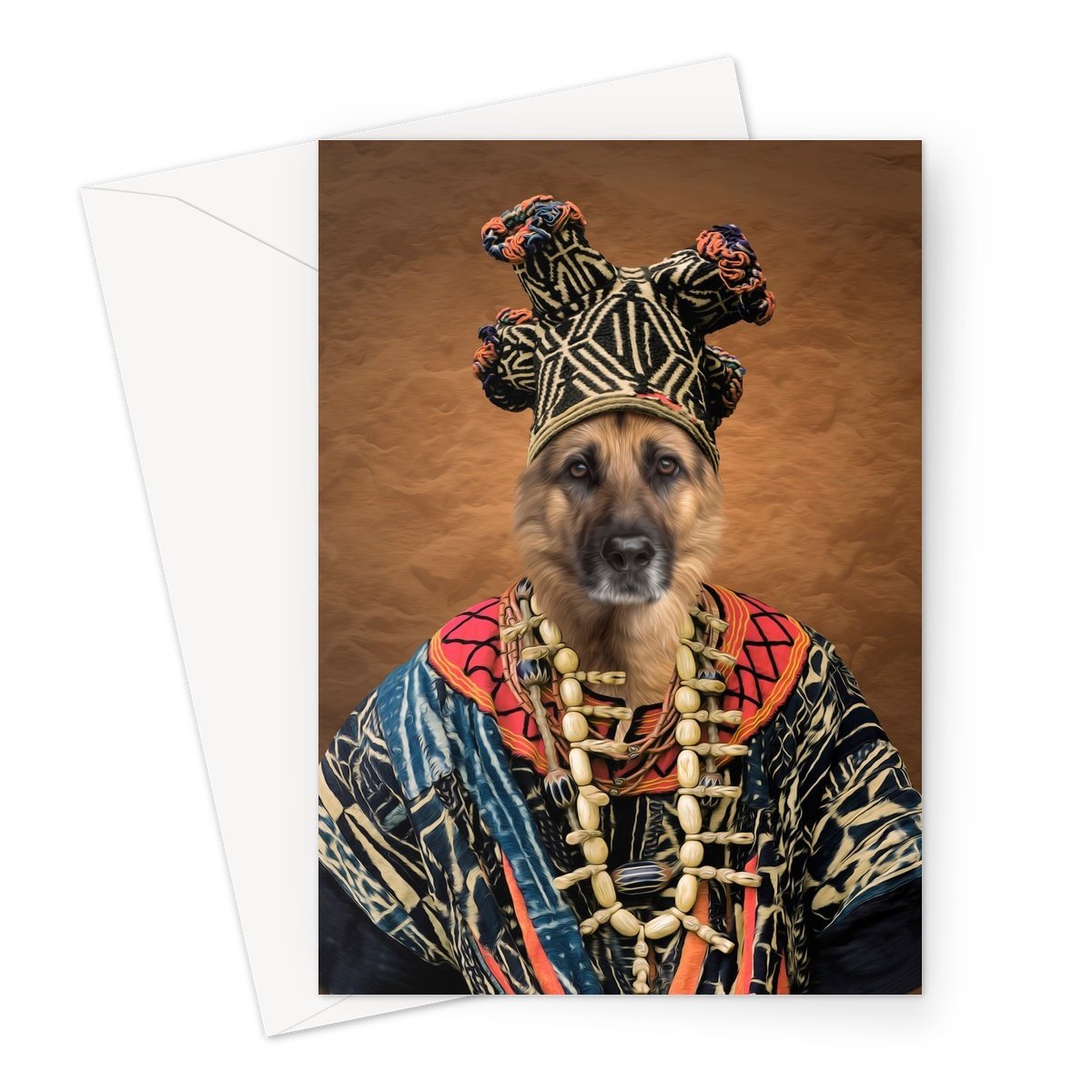 Pet Portraits | Zulu King: Custom Pet Greeting Card | Paw & Glory