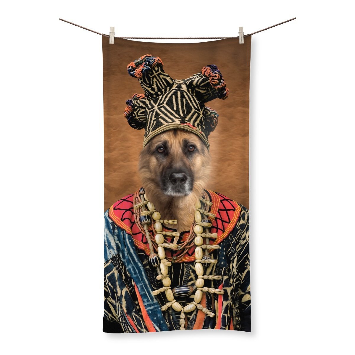 Pet Portraits | Zulu King: Custom Pet Towel | Paw & Glory