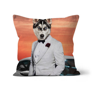 007 (James Bond Inspired): Custom Pet Cushion - Paw & Glory, personalised cat pillow, dog shaped pillows, custom pillow cover, pillows with dogs picture, my pet pillow