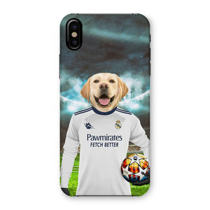 Real Pawdrid Football Club Paw & Glory, paw and glory, personalized dog phone case, pet phone case, personalized iphone 11 case dogs, personalised cat phone case, pet art phone case uk, phone case dog, Pet Portrait phone case