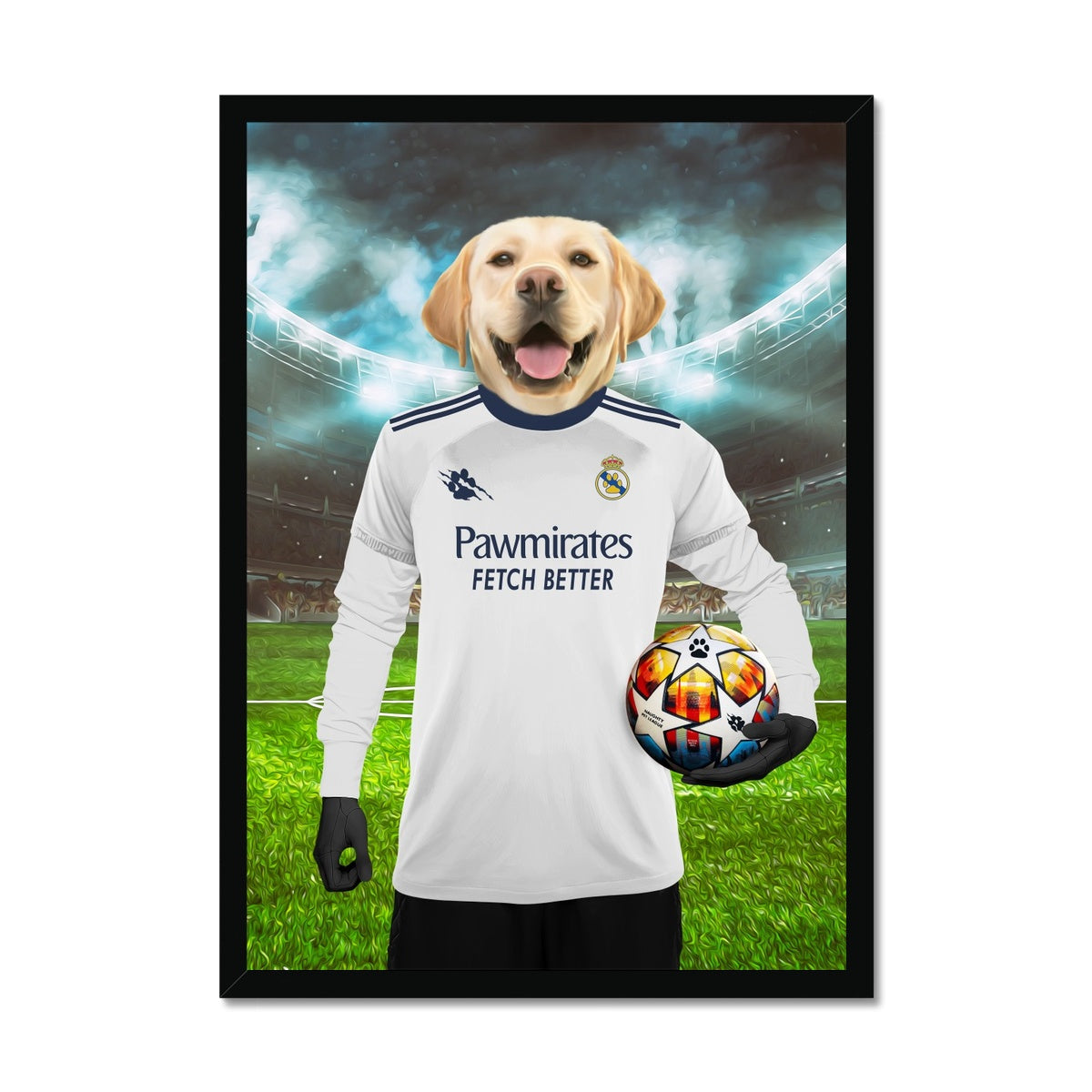 Real Pawdrid Football Club Paw & Glory, paw and glory,  painting pets, pet portraits in oils, dog portrait painting, Pet portraits, custom pet paintings