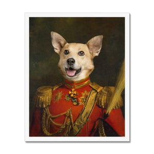 The Duke: Custom Pet Framed Print - Paw & Glory, paw and glory, funny dog paintings, funny dog paintings, nasa dog portrait, dog canvas art, dog portraits colorful, pet portraits