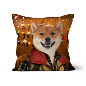 The Will (Stranger Things Inspired) Paw & Glory, pawandglory, dog print pillow, make your pet a pillow, portrait pillow, pillow of my dog, best pet pillow, custom pillow design, Pet Portrait cushion,