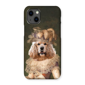 Marie Antoinette: Custom Pet Phone Case, Paw & Glory,paw and glory, professional dog portraits, Crownandpaw, mozart pet portraits sale, dog portrait, personalized pet art, canvas pet portraits, painting pet,