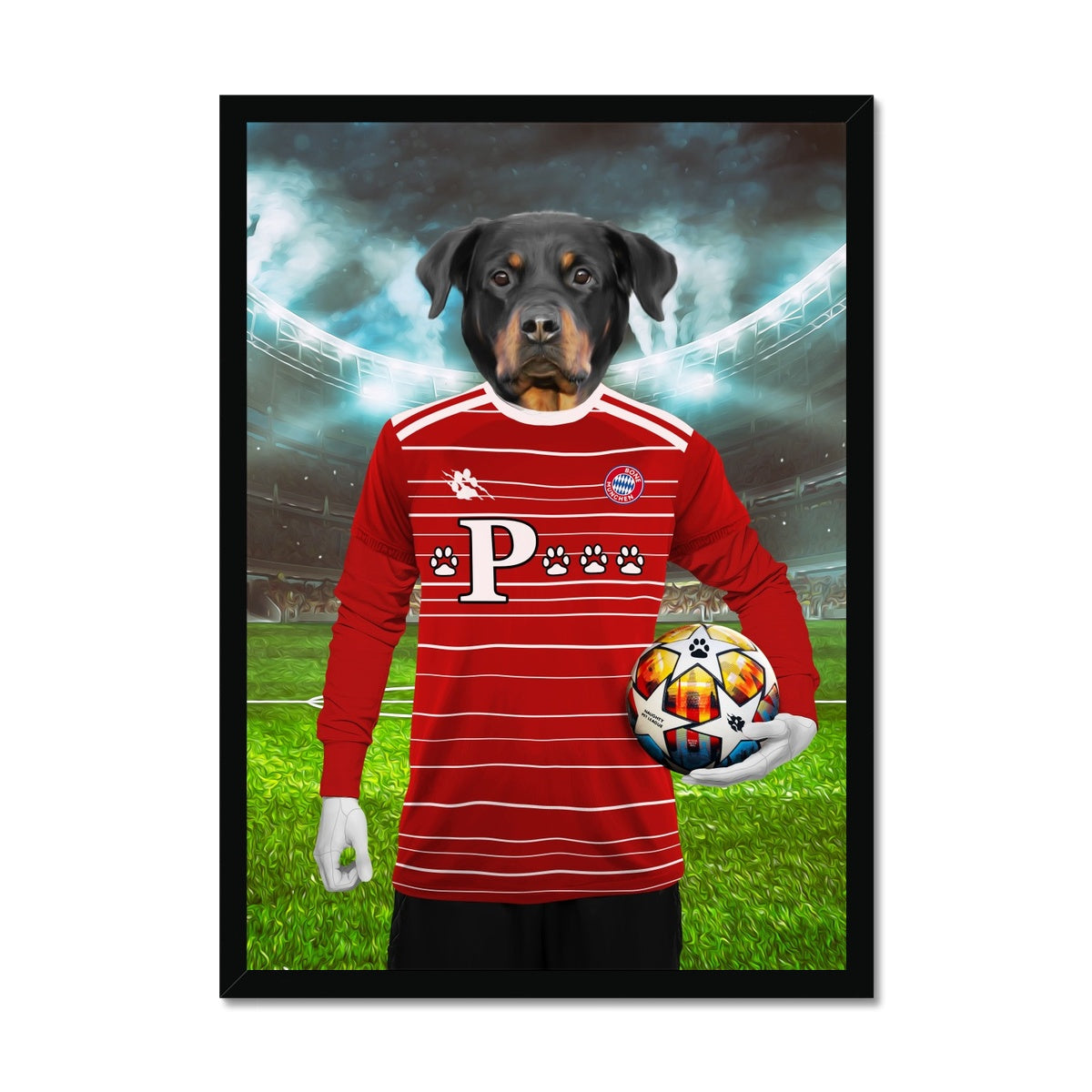 Pawyern Munich Football Club Paw & Glory, paw and glory, best dog artists, aristocrat dog painting, dog drawing from photo, pet portraits leeds, dog portrait background colors, drawing dog portraits, pet portrait