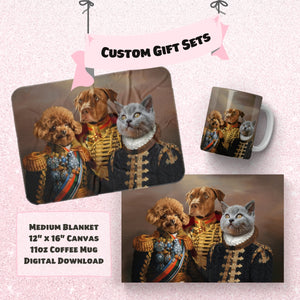 Premium Gift Set: Paw & Glory, pawandglory, pet portrait singapore, pictures for pets, painting of your dog, pet portraits in oils, minimal dog art, small dog portrait, pet portrait