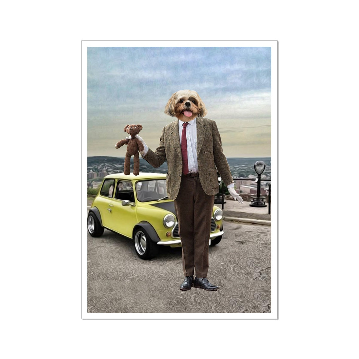 Mr Bean: Custom Pet Poster - Paw & Glory - #pet portraits# - #dog portraits# - #pet portraits uk#Paw & Glory, pawandglory, painting pets, pet portraits in oils, aristocratic dog portraits, pictures for pets, hogwarts dog houses, dog portraits as humans, pet portrait
