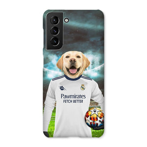 Real Pawdrid Football Club Paw & Glory, paw and glory, pet portrait phone case uk, personalised cat phone case, dog phone case custom, personalised iphone 11 case dogs, dog mum phone case, pet art phone case, pet portraits phone case