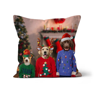 The Kids Christmas: Paw & Glory, pawandglory, Pet Portrait cushion, dog personalized pillow, pillows with dogs picture, custom printed pillows, my pet pillow, customized throw pillows, photo dog pillows