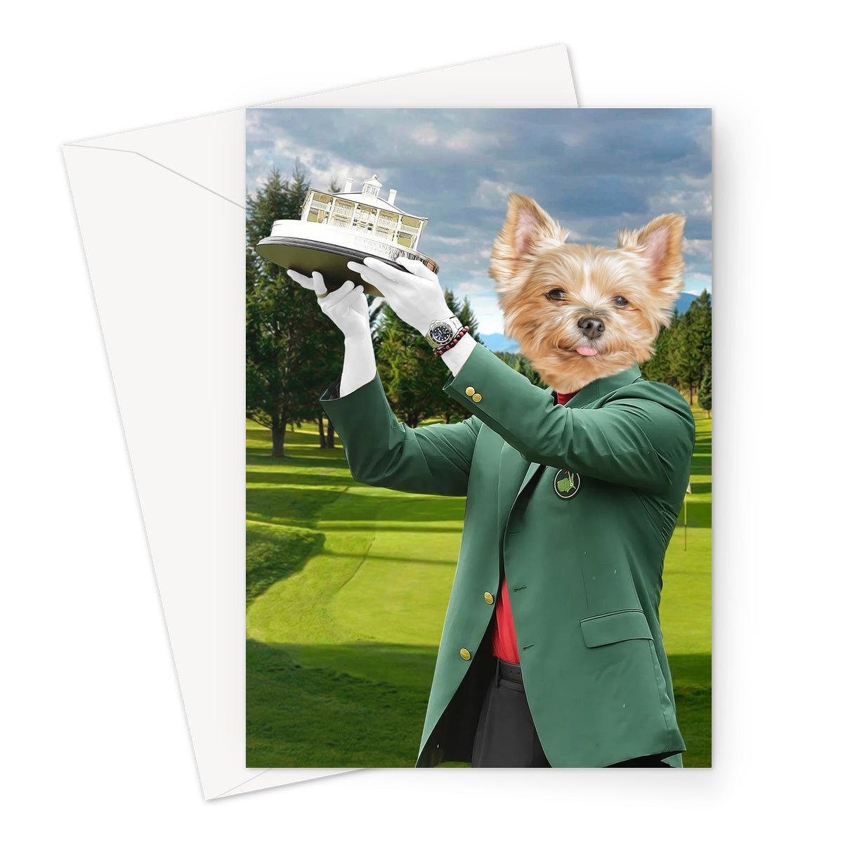 The Master: Custom Pet Greeting Card, Paw & Glory, paw and glory, nasa dog portrait, dog and couple portrait, my pet painting, dog astronaut photo, pet portrait admiral, the admiral dog portrait, pet portraits